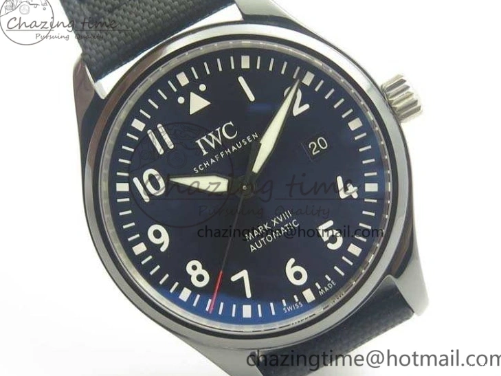 MIROTIME 0409 HighQuality Mark XVIII LAUREUS IW324703 Black Ceramic MKF Best Edition On Black Nylon Strap A 7218